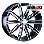 LS Wheels LS-848 (BKF) 5.5x14 4x100 ET 40 DIA 54.1